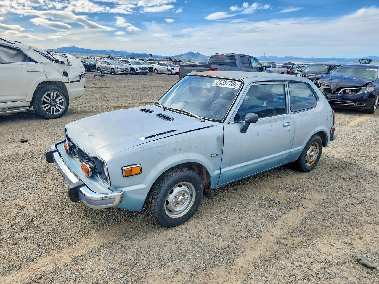 1976 Honda Civic — Side — aukcja Copart mt - helena - 1