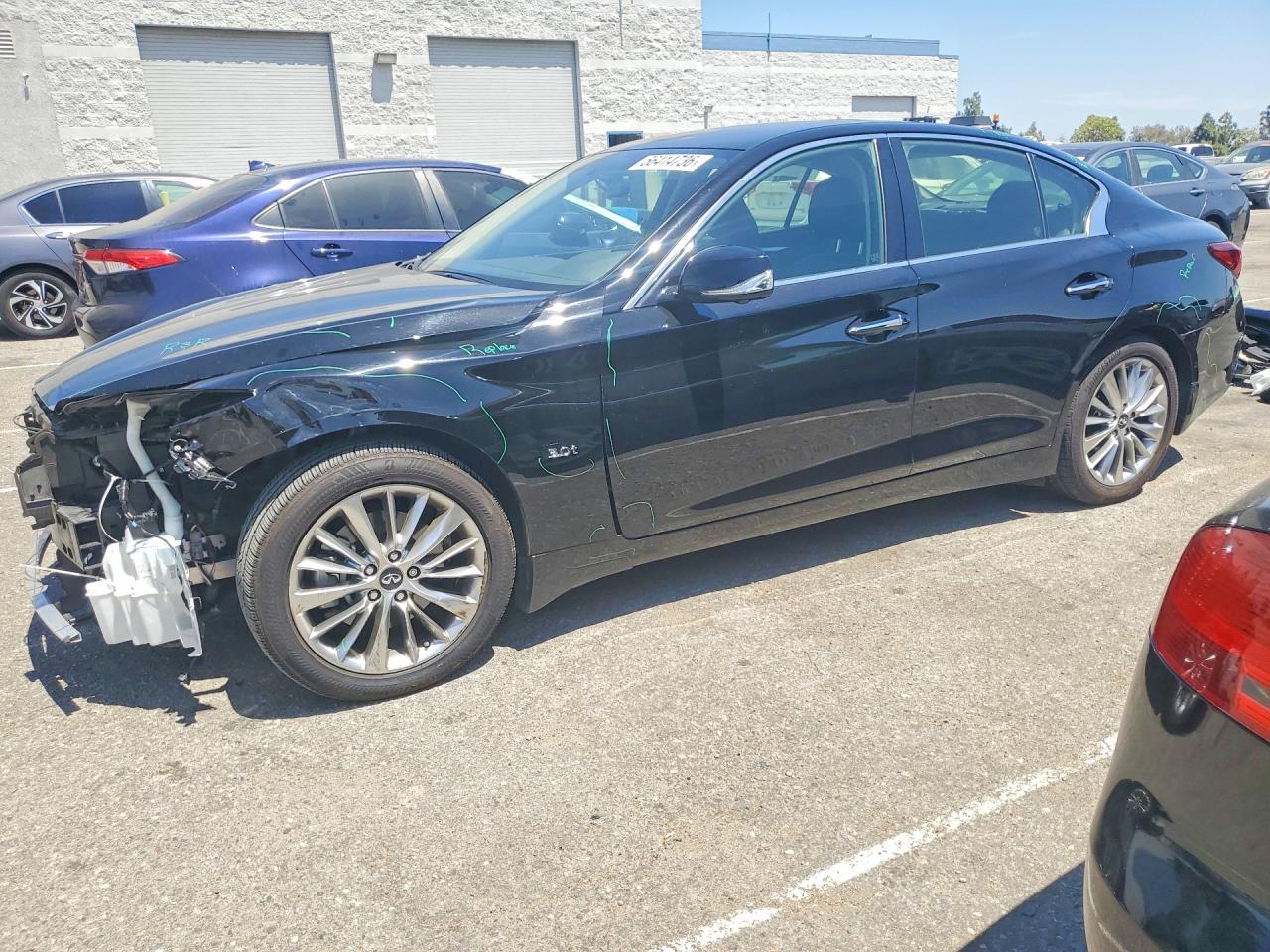 2018 Infiniti Q50 — Front End — aukcja Copart ca - rancho cucamonga - 1