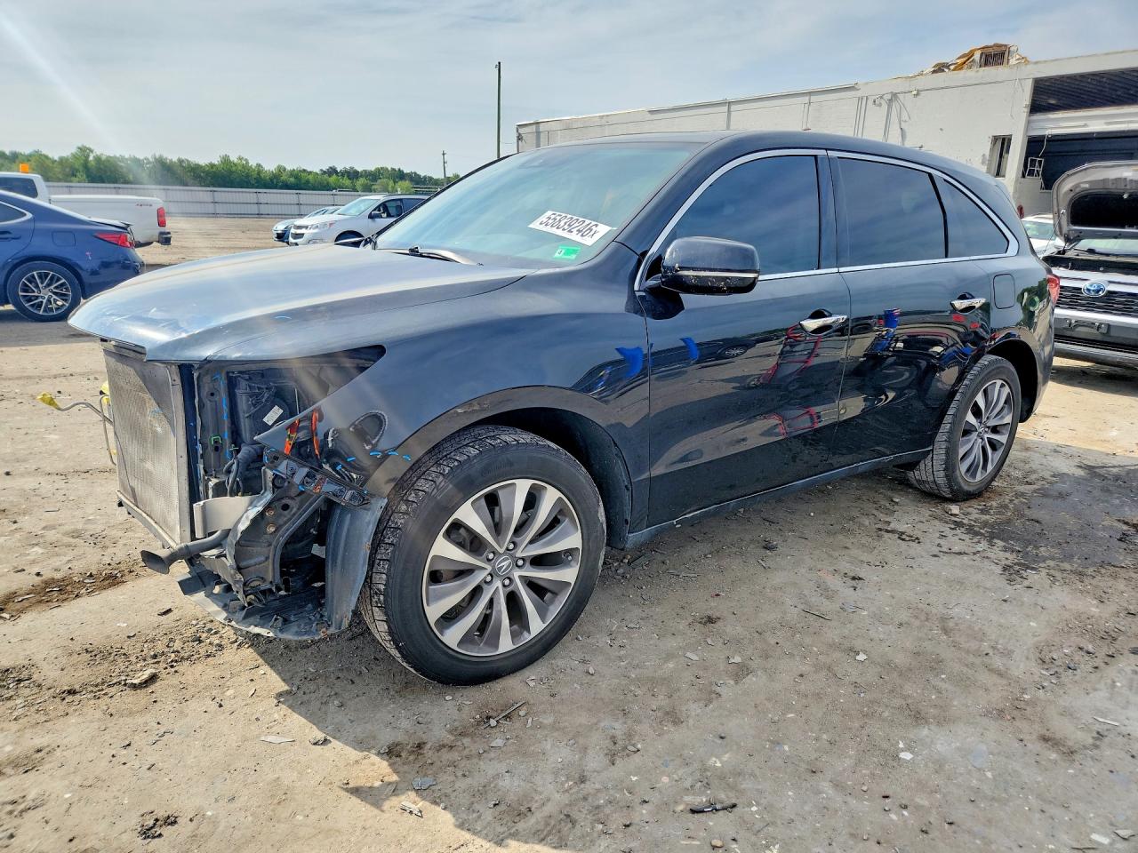 2016 Acura MDX — Front End — aukcja Copart va - fredericksburg - 1