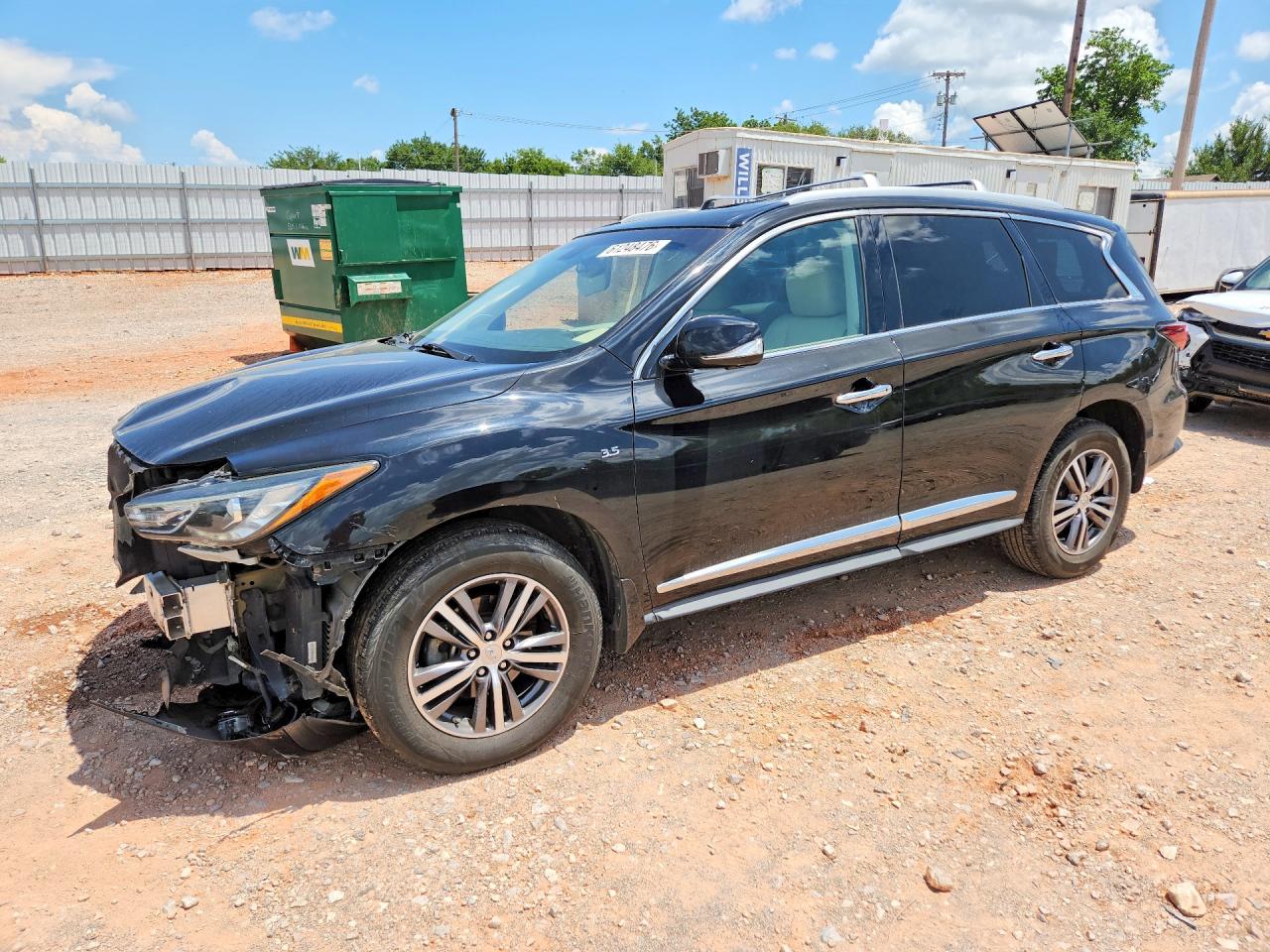 2016 Infiniti QX60 — Front End — aukcja Copart moore sublot, 5329 s madera blvd, oklahoma city ok 73129 - 1