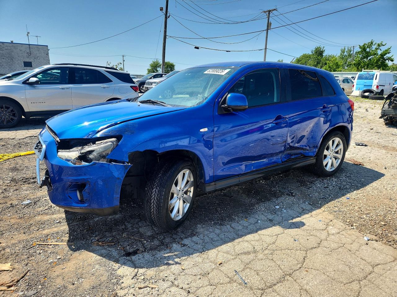 2015 Mitsubishi Outlander — Front End — aukcja Copart 81hts, 1010 east sauk trail, chicago heights il 60411 - 1